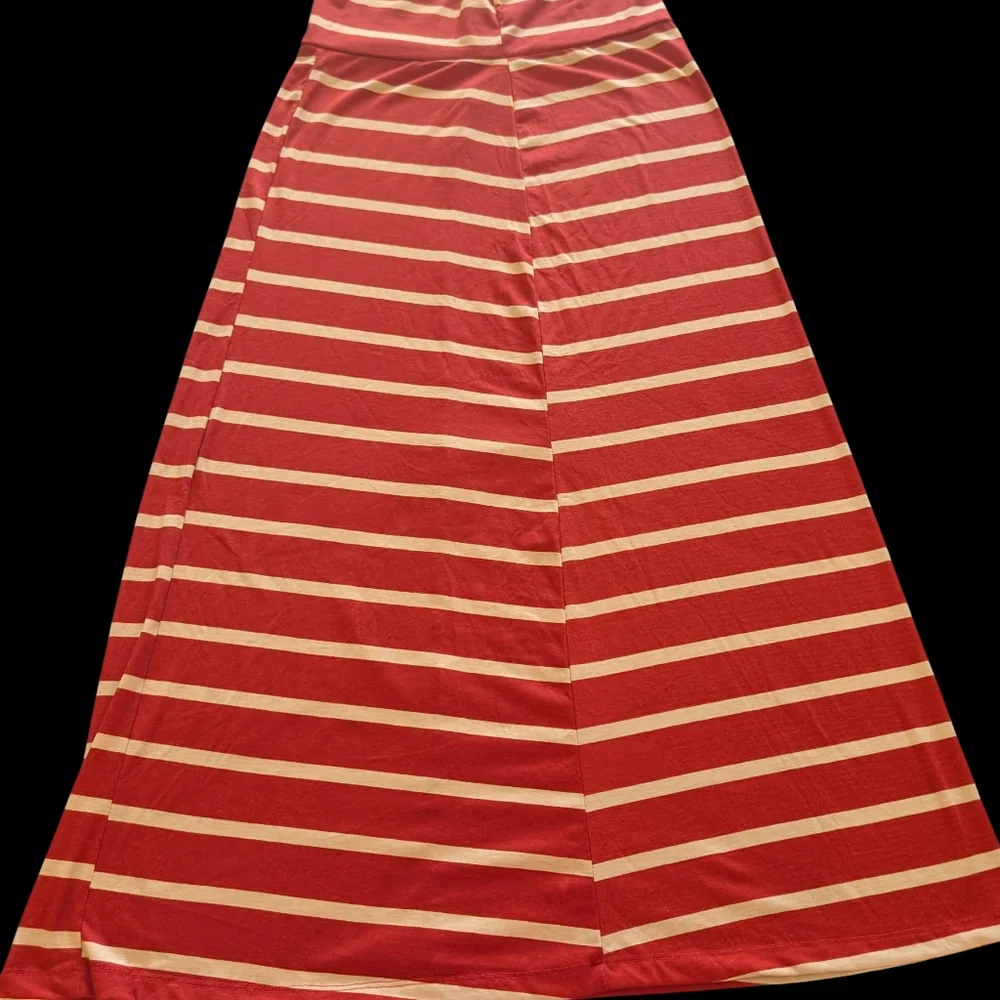 DNA Couture plus size 3x (more like a 16) Maxi Skirt Red/Tan Type‎ 3 NWOT
